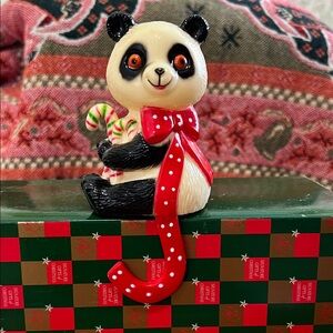 Vintage Panda Bear Stocking Holder